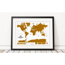 Карта мира с золотистым стирающимся слоем «True Map»
